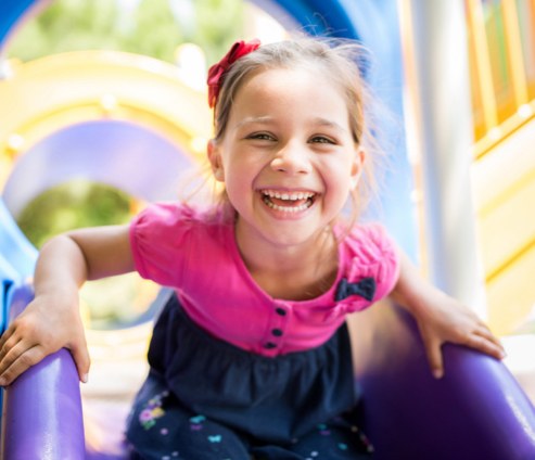 Child on Slide